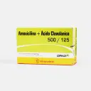 Amoxicilina/Ácido Clavulánico 500mg/125mg 20 Comp. – vista 1