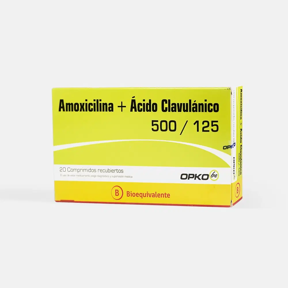 Amoxicilina/Ácido Clavulánico 500mg/125mg 20 Comp. – vista 1