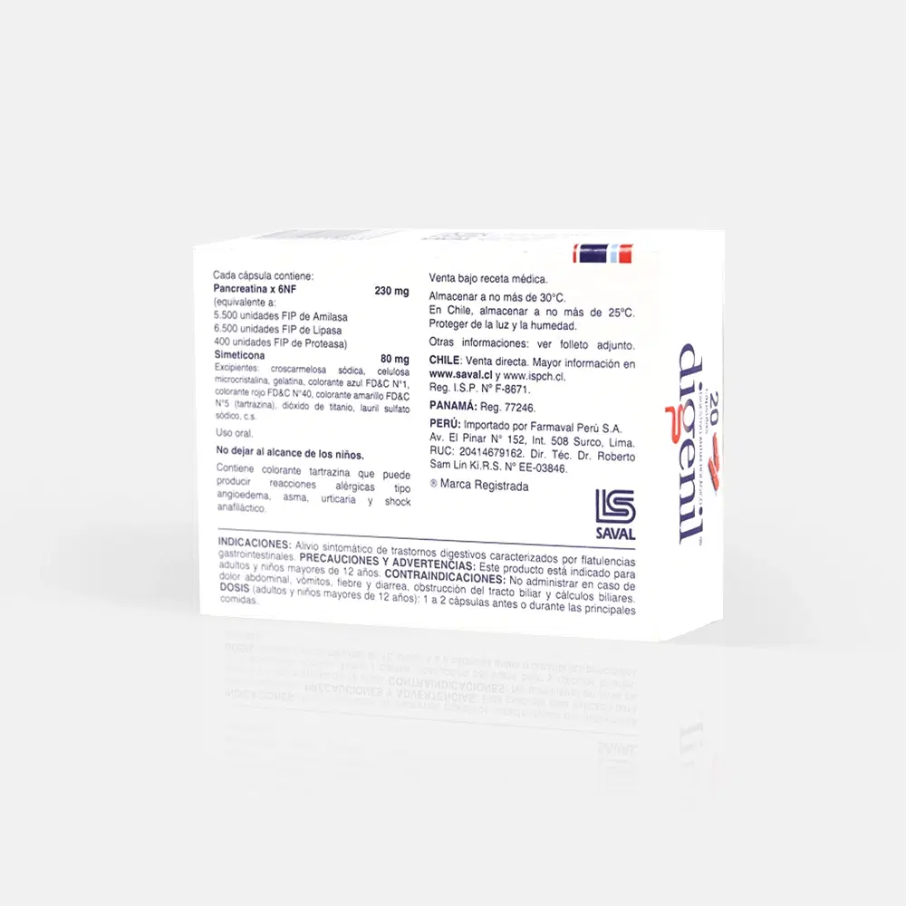 Digenil 80mg/230mg 20 Cap. – vista 2
