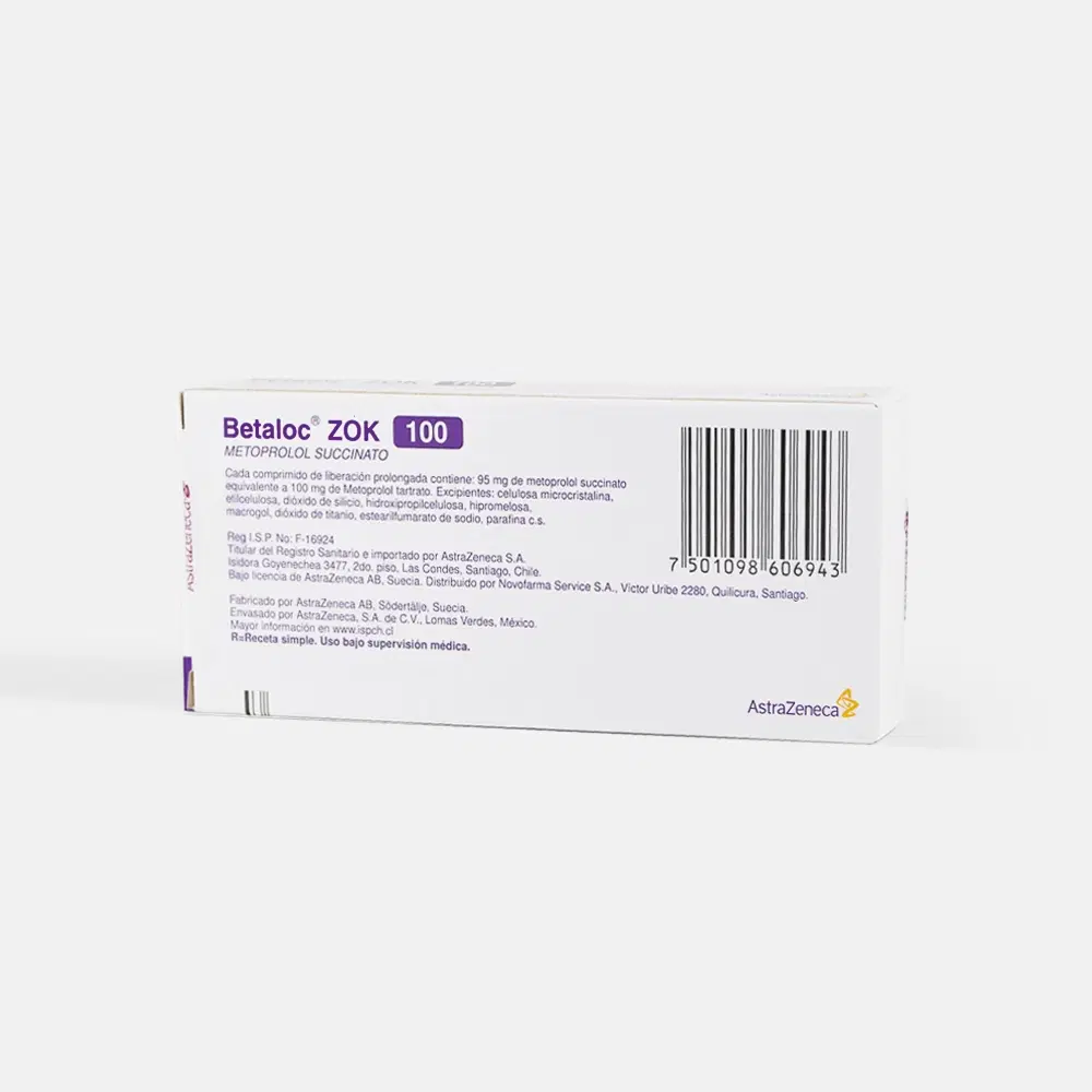 BETALOC ZOK 100 mg 30 Com. LP – vista 2