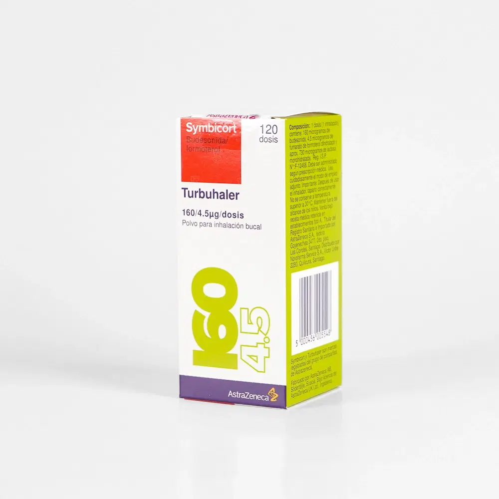 Symbicort Turbuhaler Budesonida / Formoterol 160 mcg/4,5 mcg 120 dosis polvo para inalación bucal – vista 1
