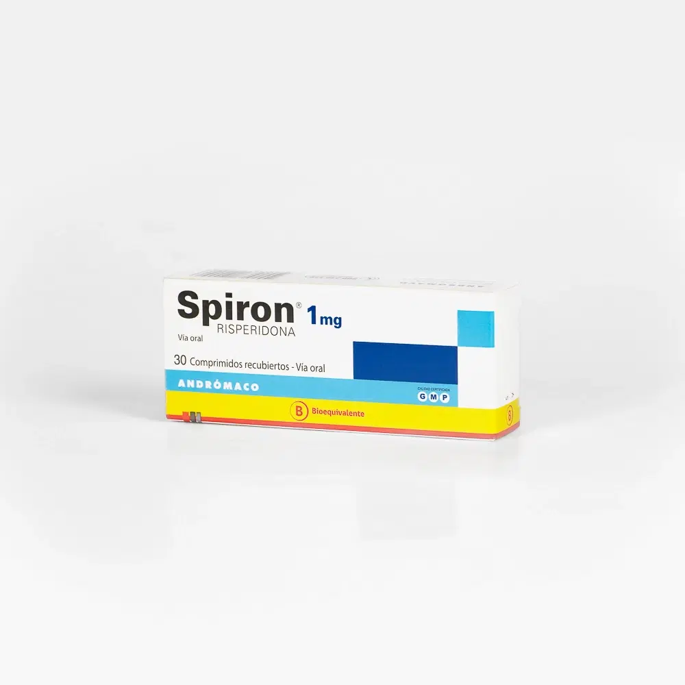 Spiron Risperidona 1 mg 30 comprimidos recubiertos – vista 1