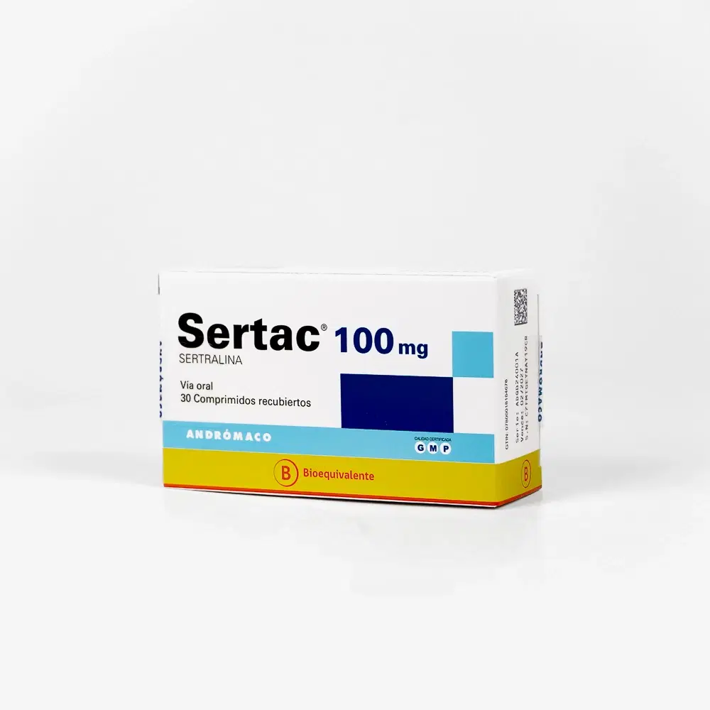 Sertac Sertralina 100 mg 30 comprimidos recubiertos – vista 2