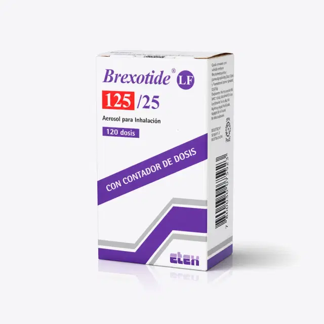Brexotide LF Fluticasona / Salmeterol Xinafoato 125/25 mcg 121 dosis para inhalación con contador de dosis