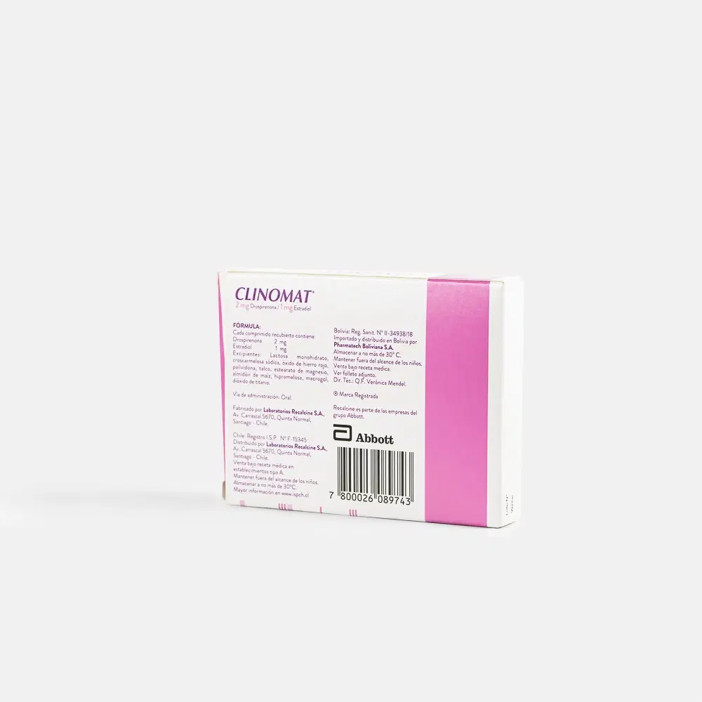 Clinomat Drospirenona / Estradiol 2/1 mg 30 comprimidos recubiertos – vista 2