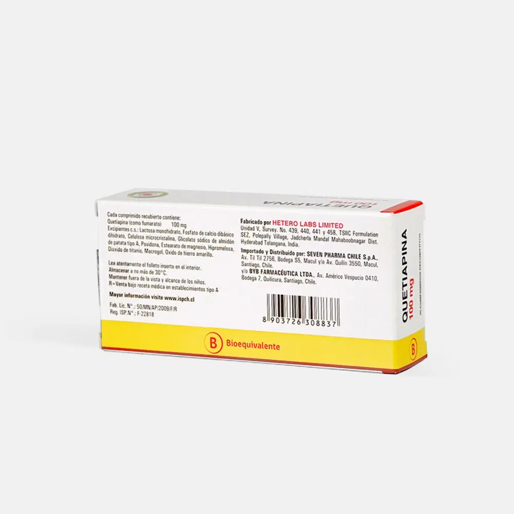 Quetiapina 100mg 30 Comp.Rec. – vista 3