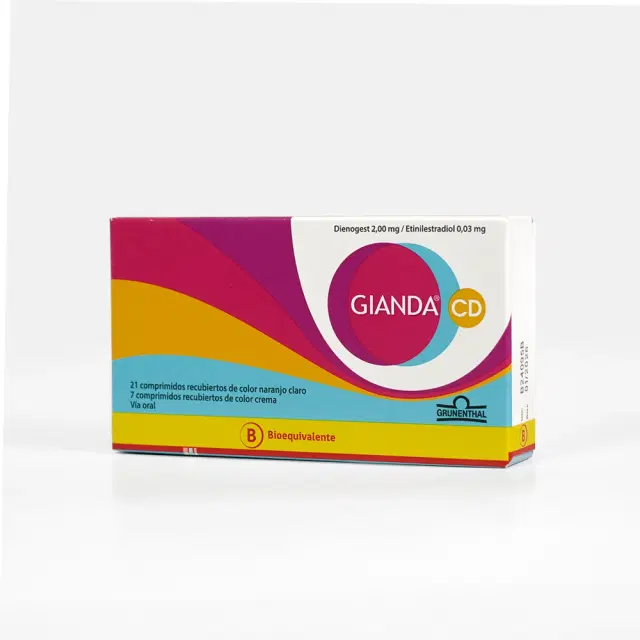 Gianda CD Dienogest / Etinilestradiol 2/0,03 mg 28 comprimidos recubiertos