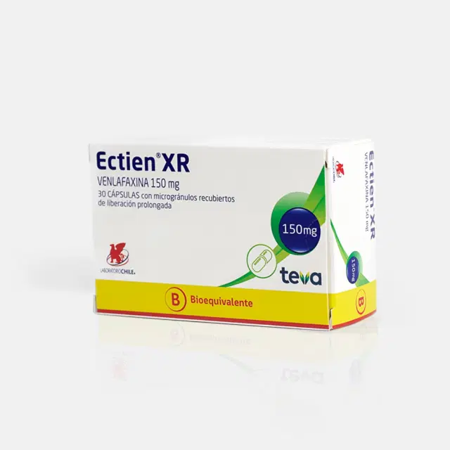 Ectien XR Vanlafaxina 150 mg 30 cápsulas de liberación prolongada