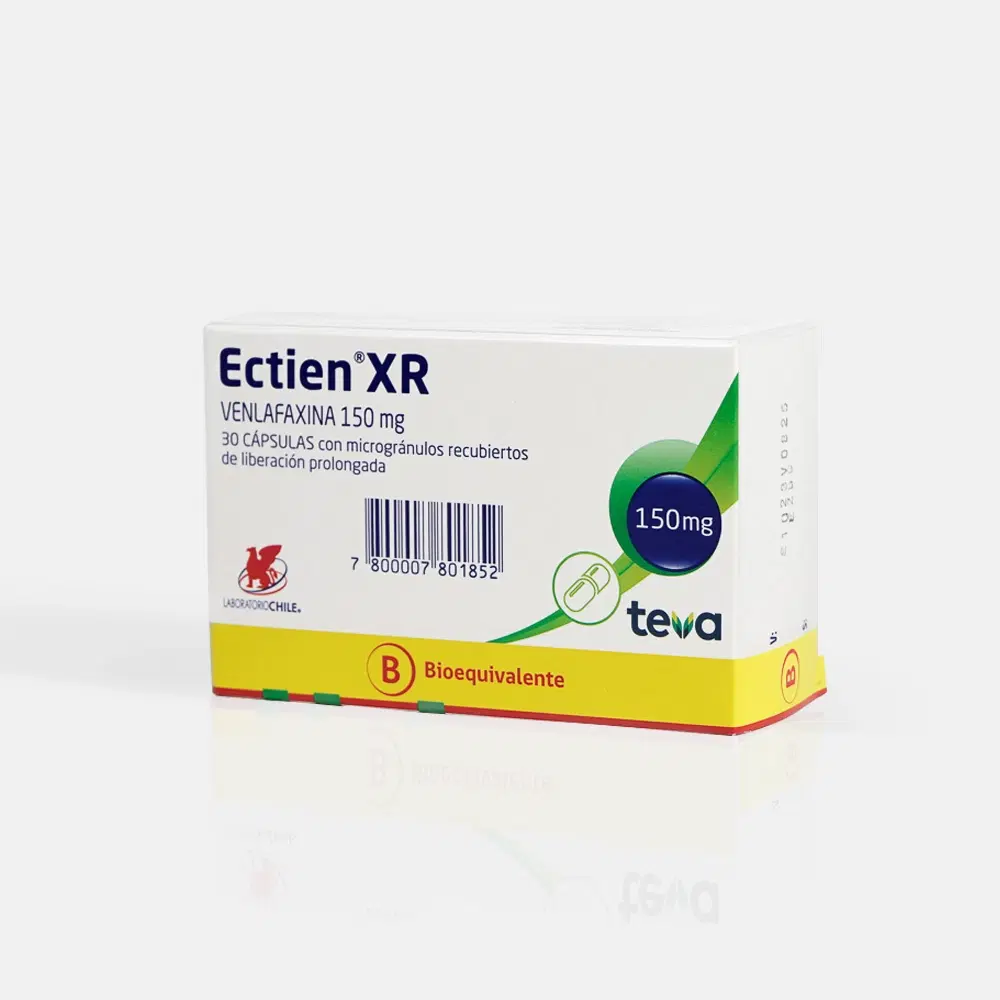 Ectien XR Vanlafaxina 150 mg 30 cápsulas de liberación prolongada – vista 2