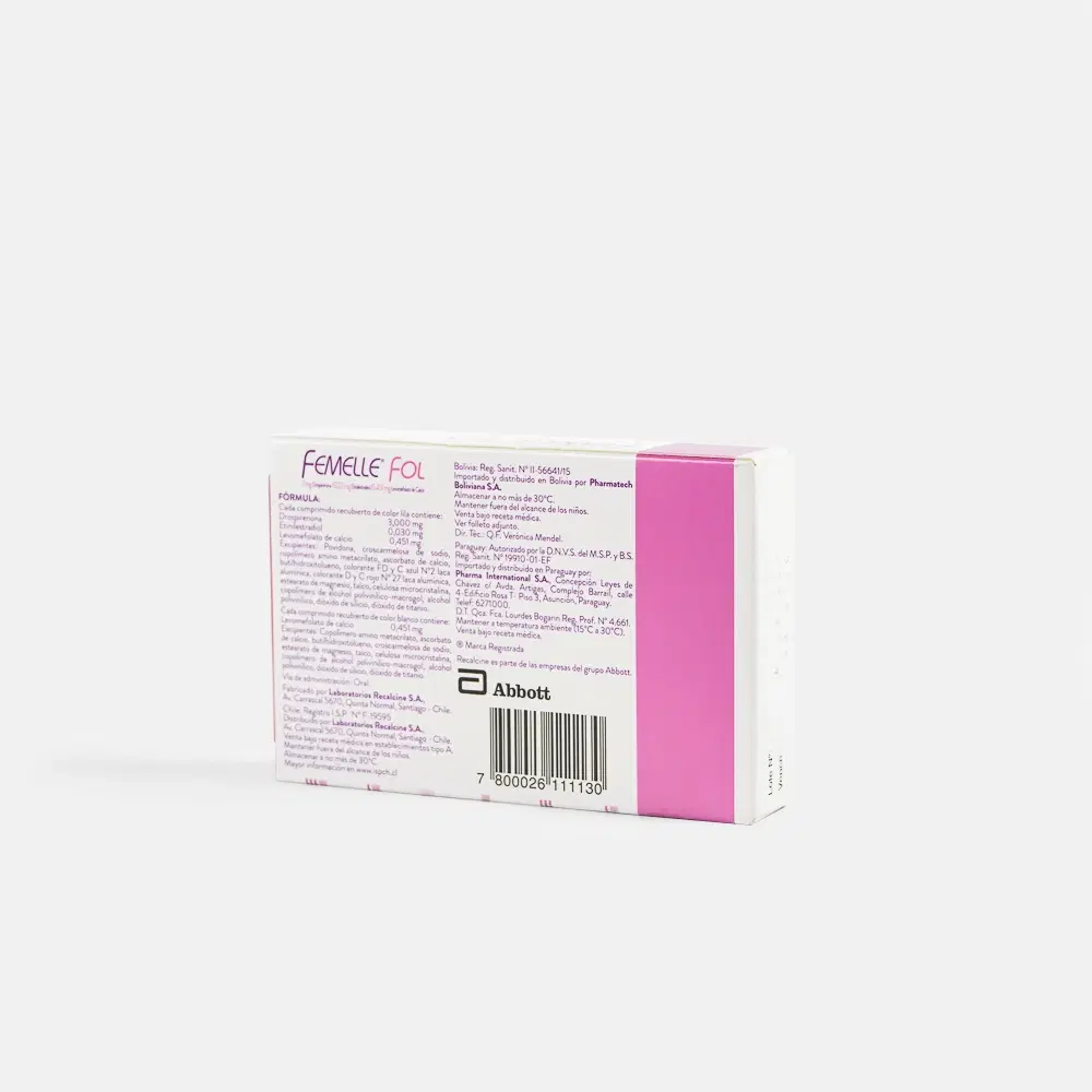 Femelle Fol 3mg/0,03mg/0,451mg 28 Comp.Rec. – vista 2