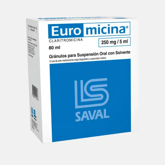 Euromicina 250mg/5ml 80ml Jbe.