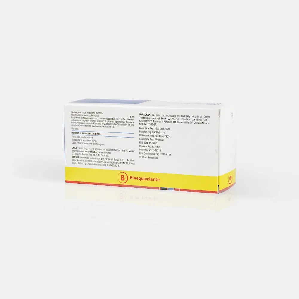 Rux Rosuvastatina 10 mg 60 comprimidos recubiertos – vista 2