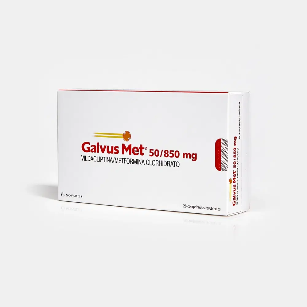 Galvus Met Vildagliptina / Merformina 50/850 mg 28 comprimidos recubiertos