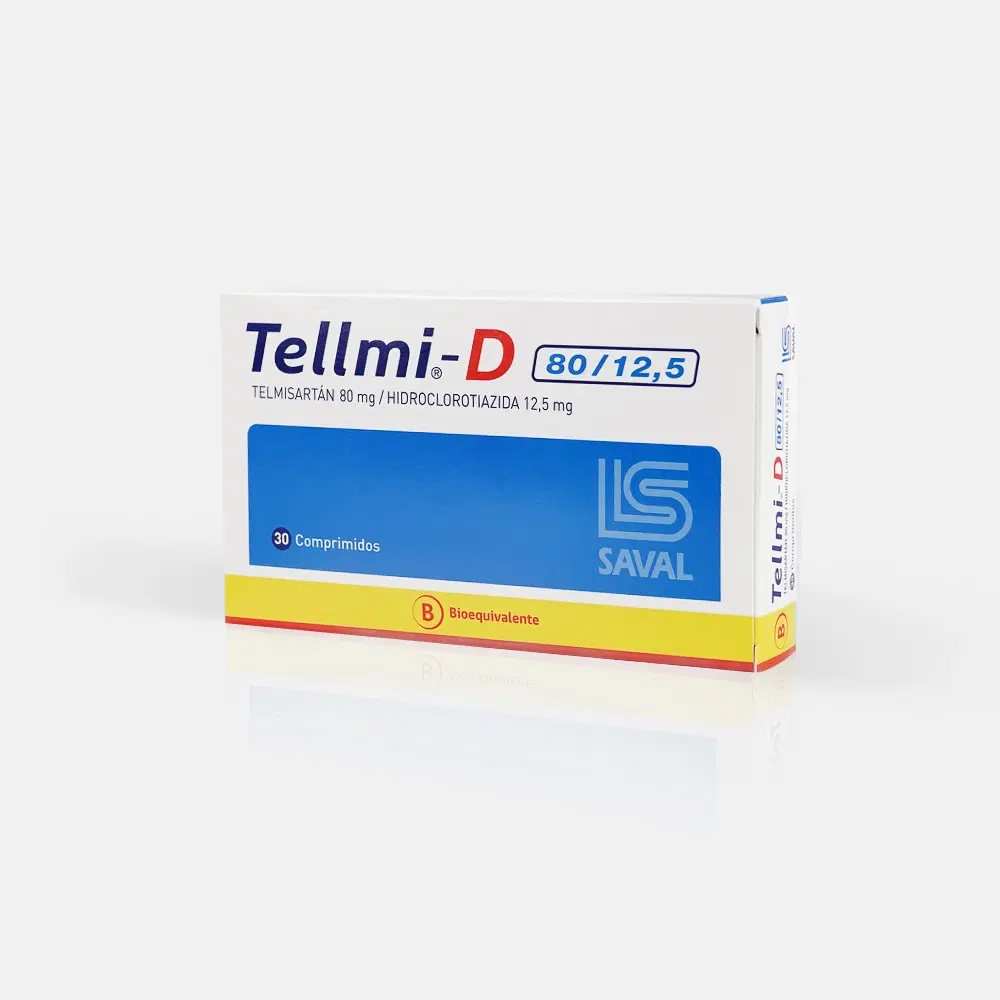 Tellmi D Telmisartán / Hidroclorotiazida 80/12,5 mg 30 comprimidos – vista 1