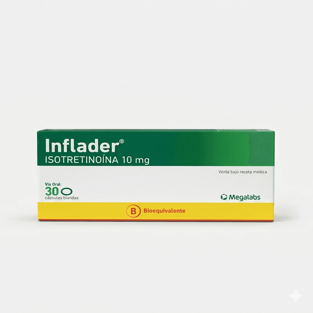 Inflader Isotretinoina 10 mg 30 cápsulas