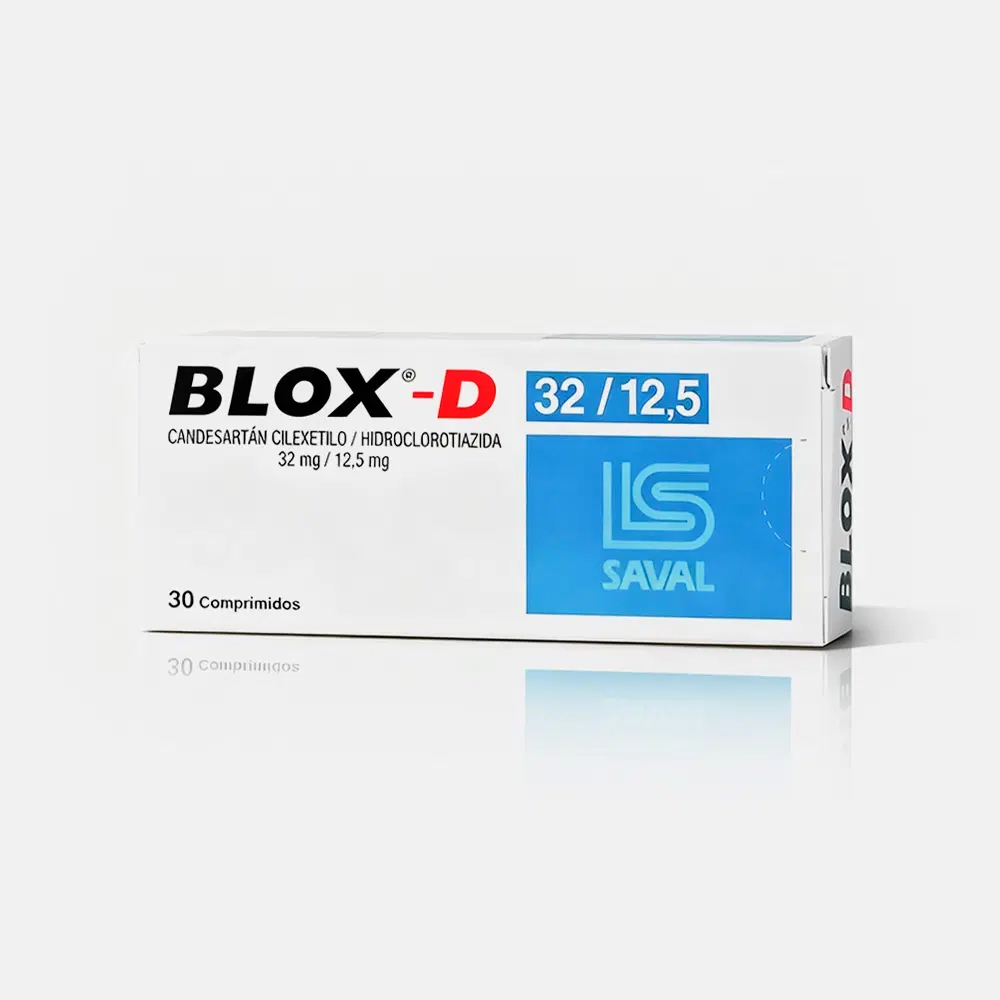 Blox D 32/12,5 Candesartan / Hidroclorotiazida 32 mg/12,5 mg 30 comprimidos