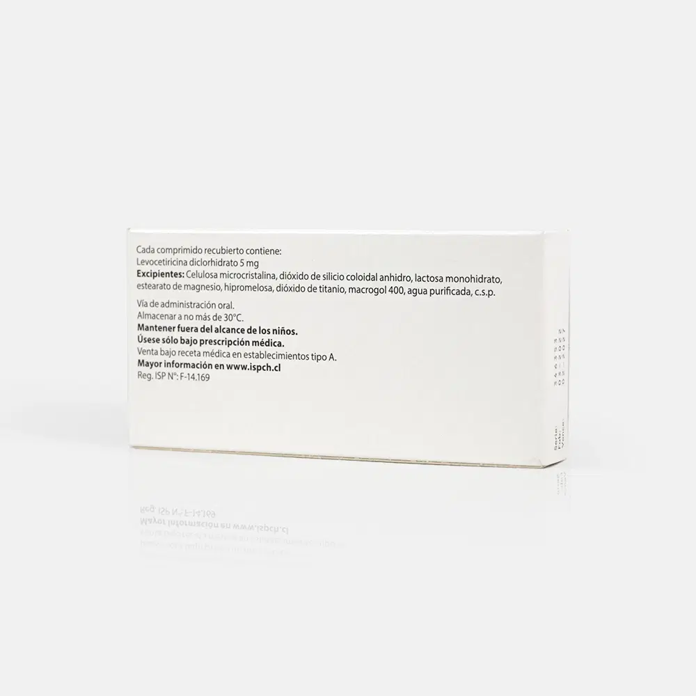 Xuzal Levocetirizina 5 mg 30 comprimidos recubiertos – vista 2