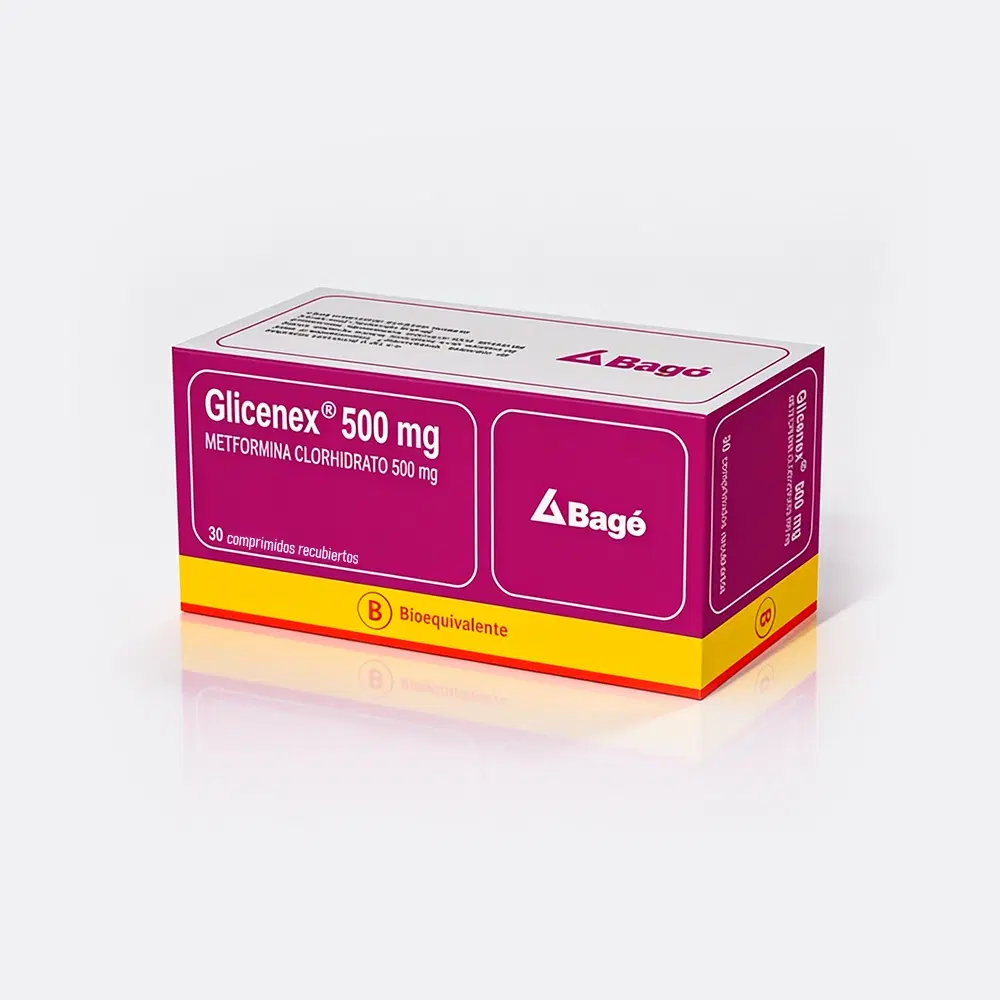 Glicenex Metformina 500 mg 30 comprimidos recubiertos