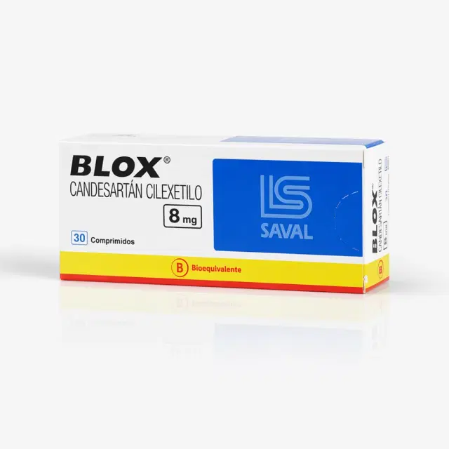 Blox Candesartan 8 mg 30 comprimidos