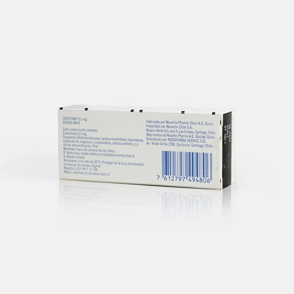 Certican 0,5mg 60 Comp. – vista 2