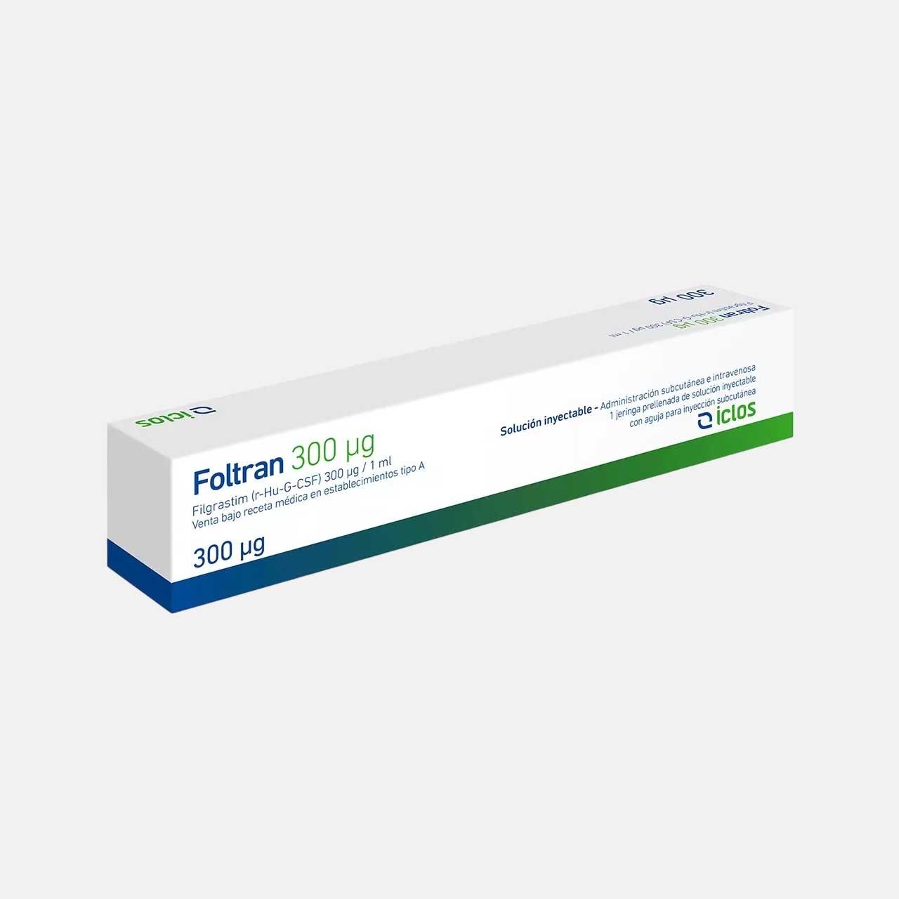 Foltran Filgrastim 300mcg/ml 1 Jeringa Prellenada – vista 1