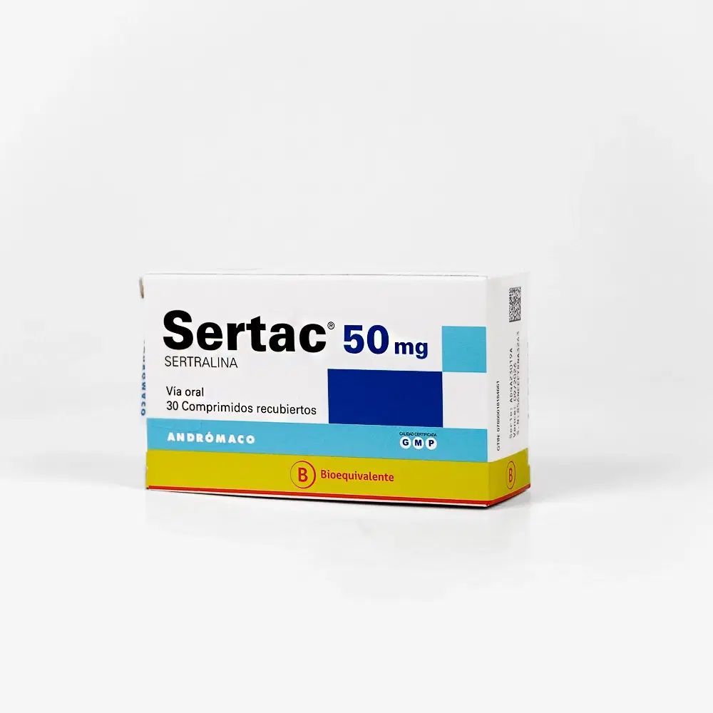 Sertac Sertralina 50 mg 30 comprimidos recubiertos – vista 2