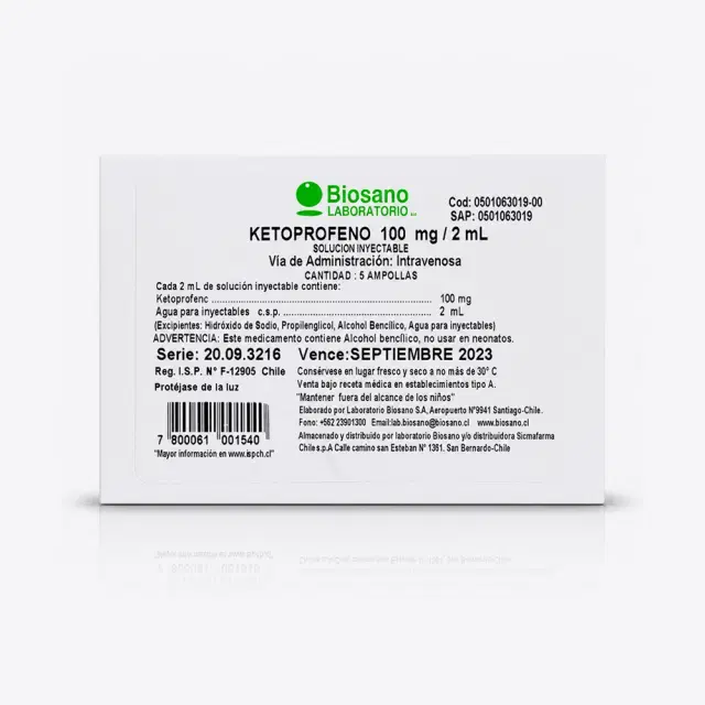 KETOPROFENO 100mg/2ml