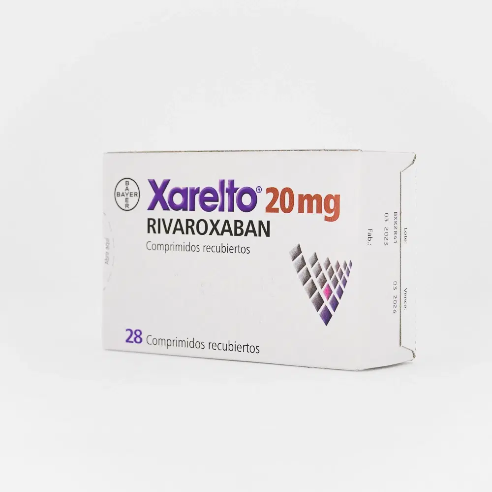 Xarelto Rivaroxaban 20 mg 28 comprimidos recubiertos – vista 1