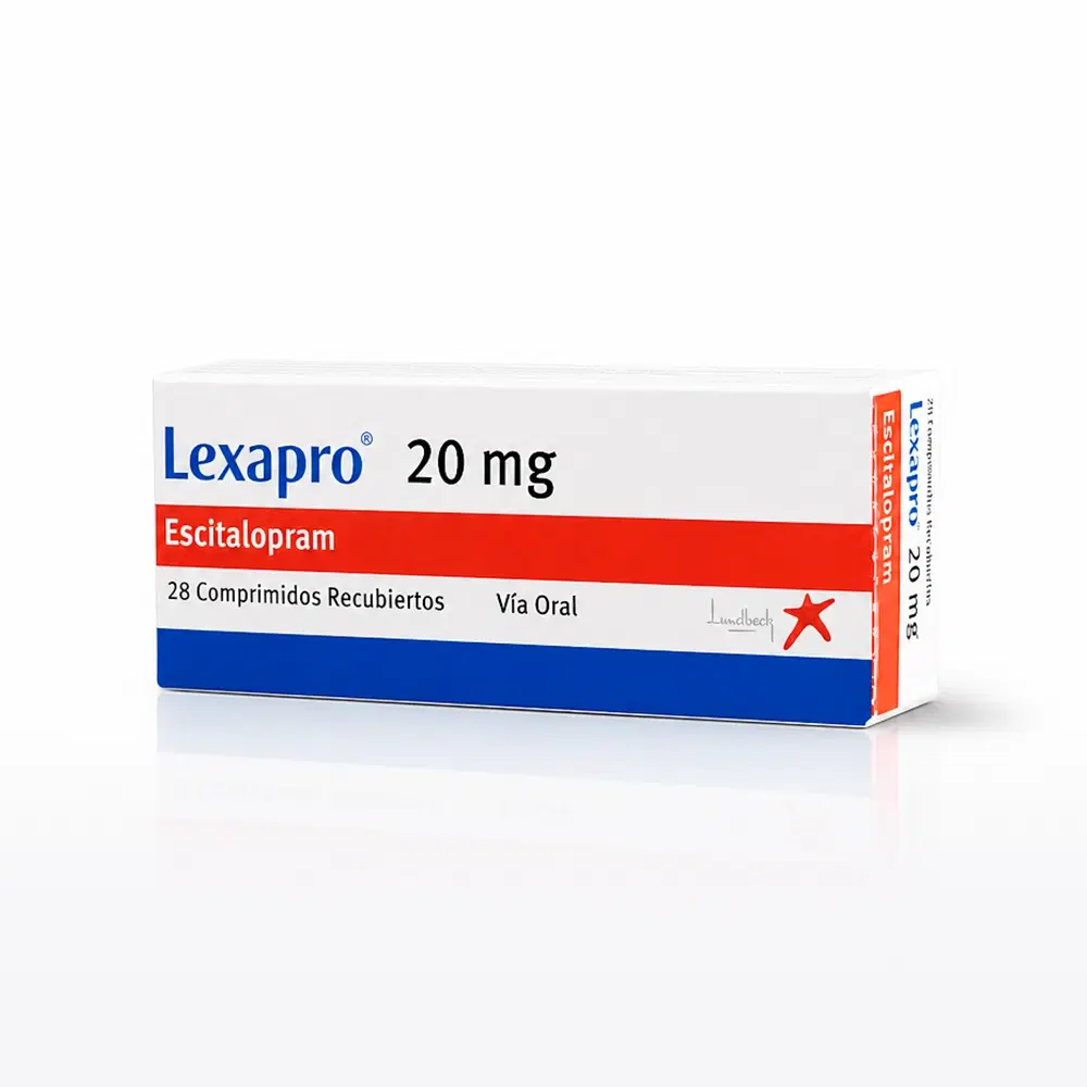 Lexapro Escitalopram 20 mg 28 comprimidos recubiertos