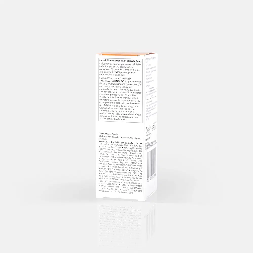 Eucerin Bloqueador Oil Control FPS50 Anti Brillo Crm. 50ml – vista 2