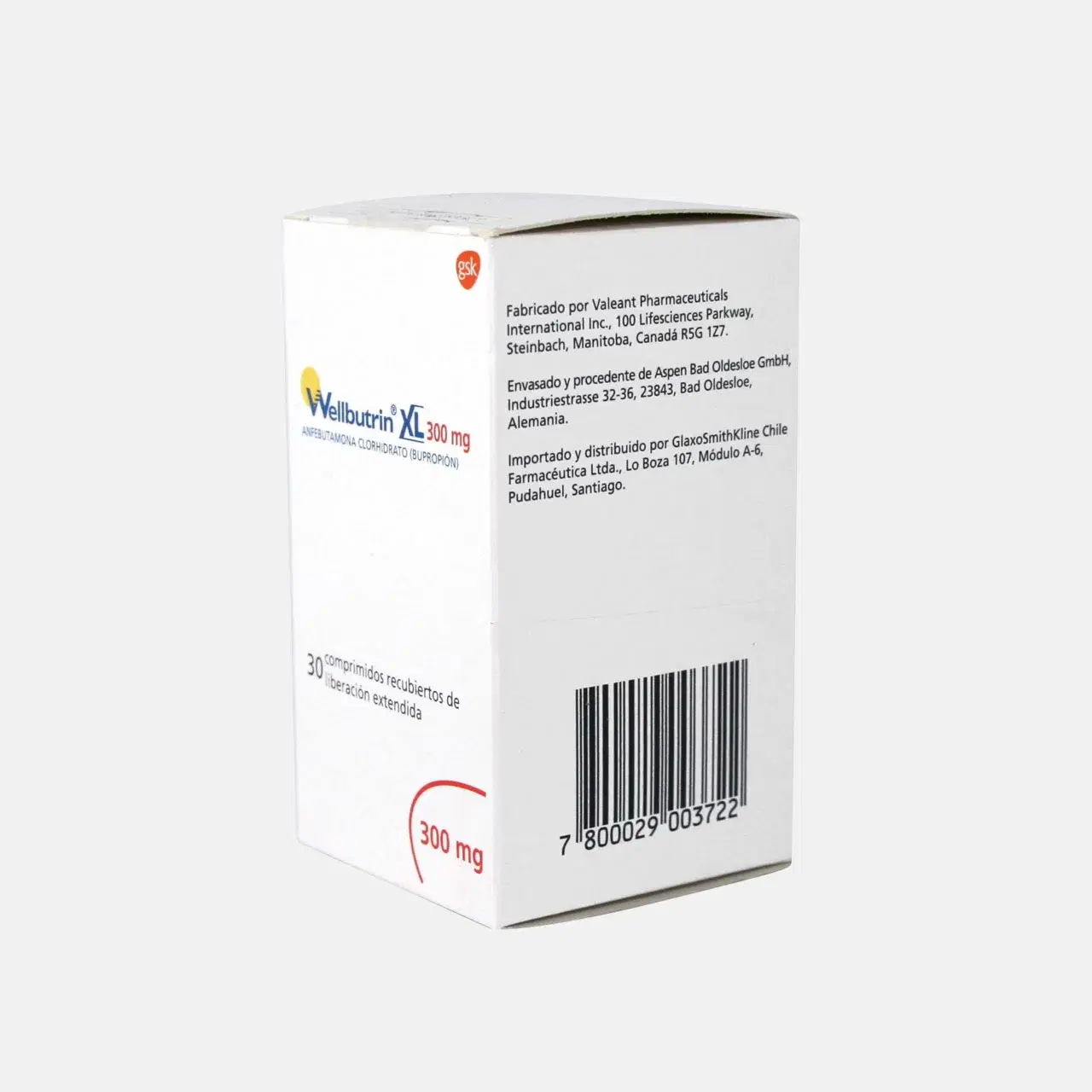 Wellbutrin XL Anfebutamona 300 mg 30 comprimidos – vista 3