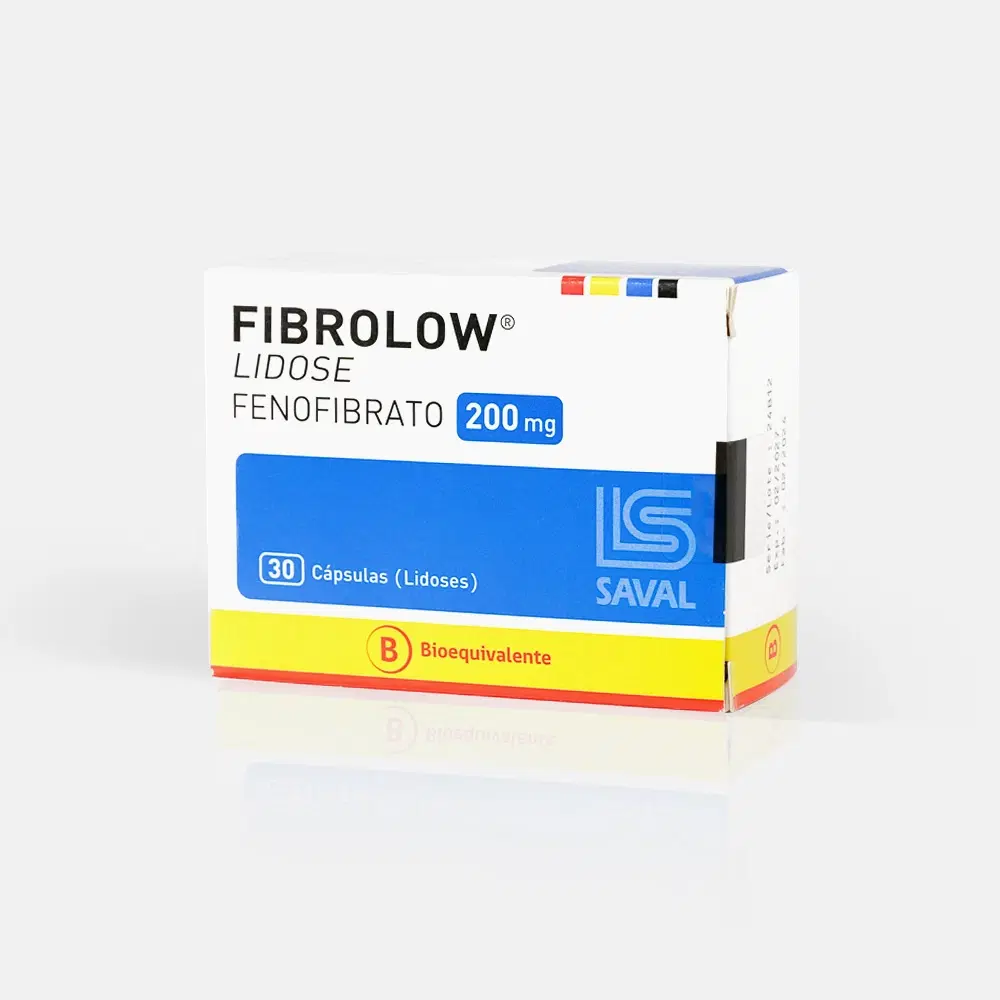 Fibrolow Lidose Fenofibrato 200 mg 30 cápsulas – vista 1