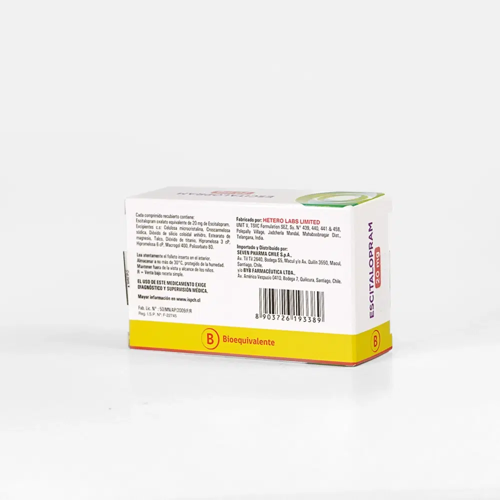 Escitalopram 20mg 30 Comp. – vista 2