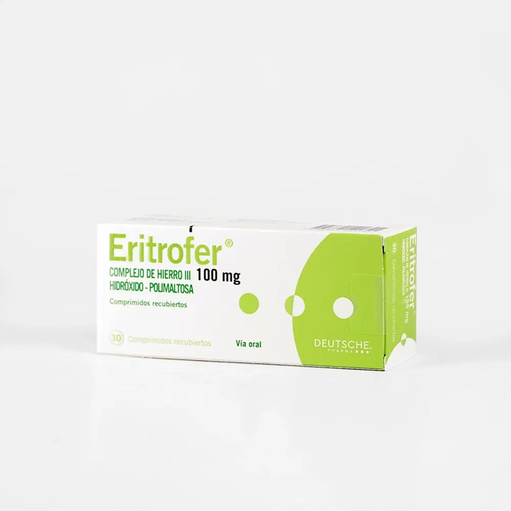 Eritrofer Hidroxido de hierro 100 mg 30 comprimidos recubiertos – vista 2