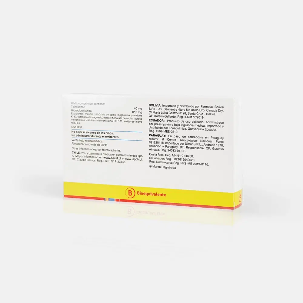 Tellmi D Telmisartán / Hidroclorotiazida 40 /12,5 mg 30 comprimidos – vista 2