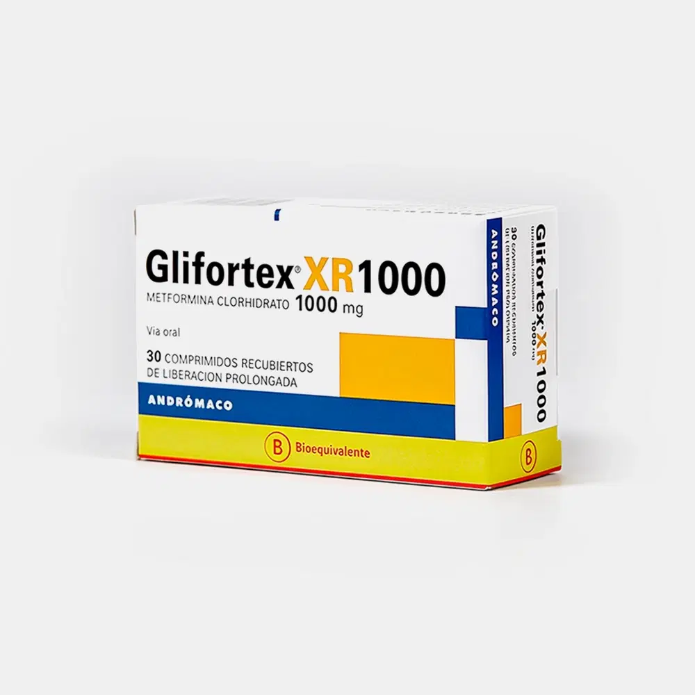 Glifortex XR Metformina 1000 mg 30 comprimidos de liberación prolongada