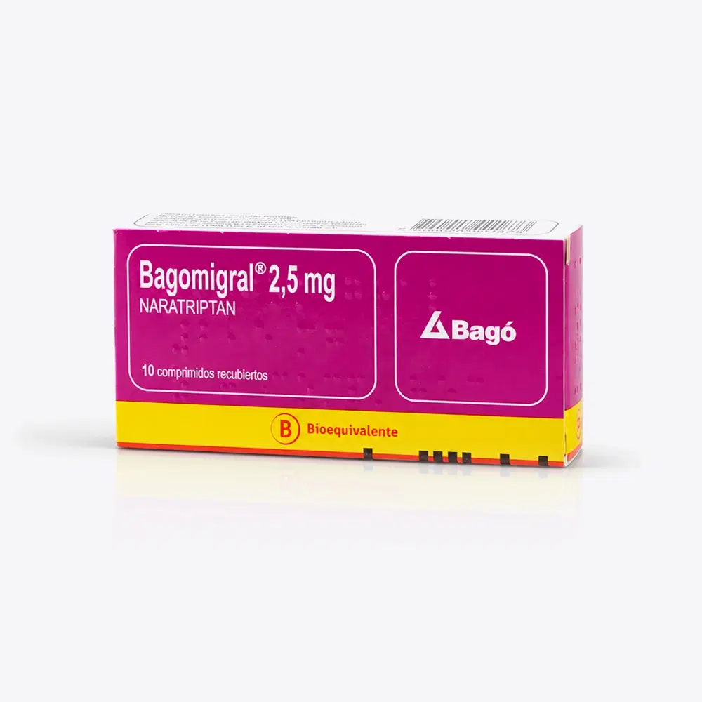 Bagomigral Naratriptan 2,5 mg 10 comprimidos recubiertos