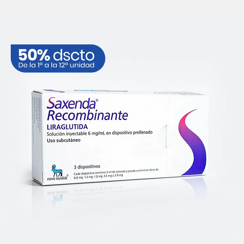 Saxenda Recombinante Liraglutida 6mg/ml 3 Dispositivos Prellenados