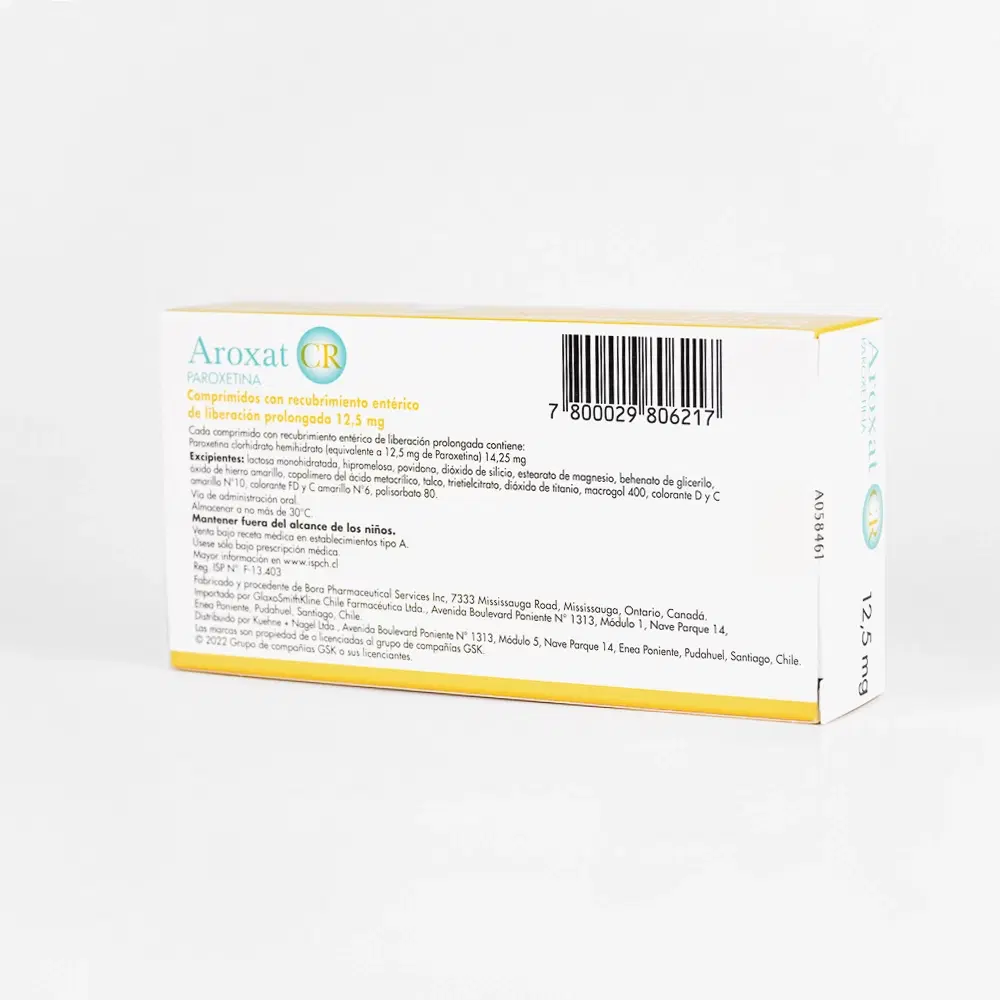 Aroxat Paroxetina 12,5 mg 30 comprimidos de liberación prolongada – vista 2