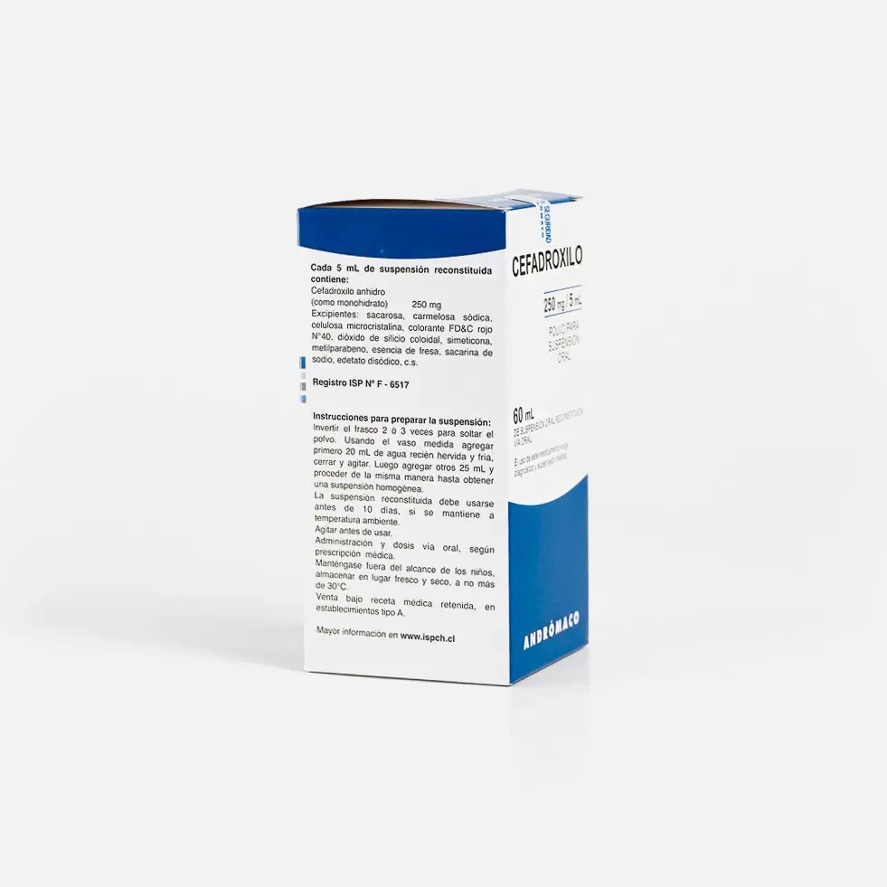 Cefadroxilo 250mg/5ml 60g Pvo. – vista 2