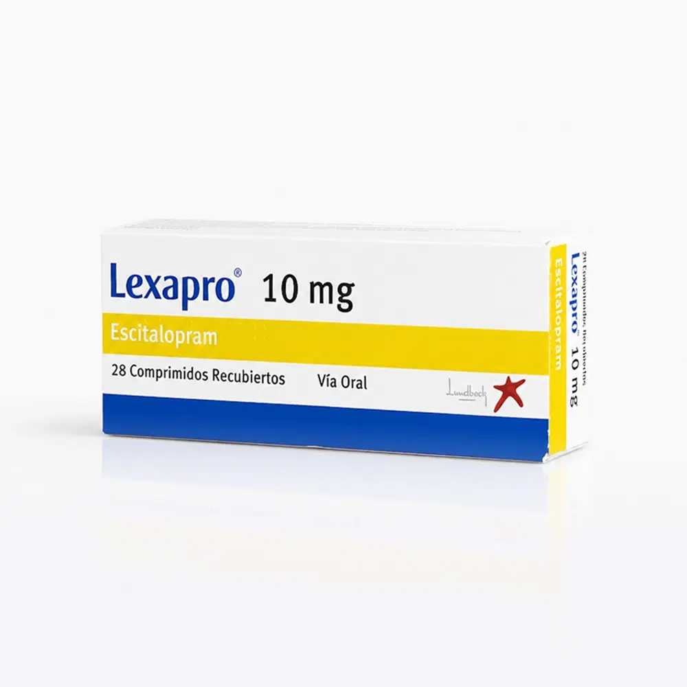 Lexapro Escitalopram 10 mg 28 comprimidos recubiertos