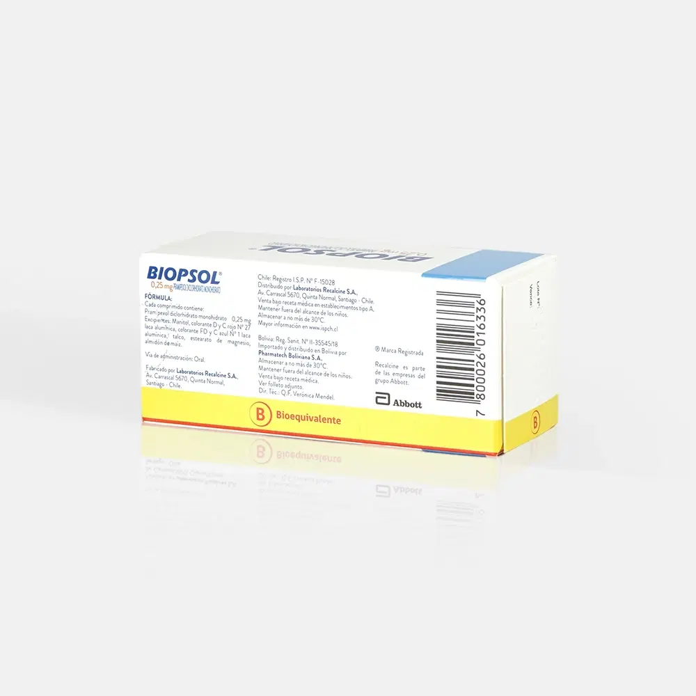 Biopsol 0,25mg 30 Comp. – vista 2