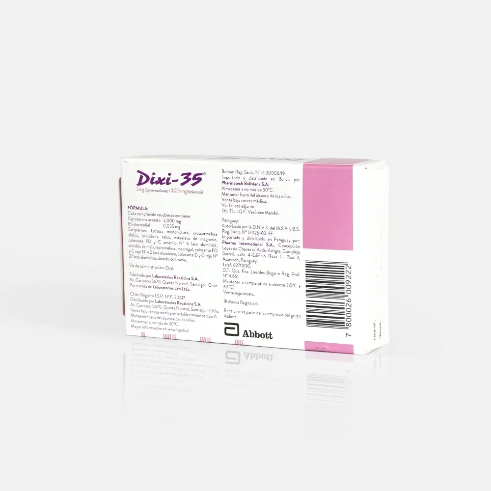 Dixi 35 Ciproterona / Etinilestradiol 2 /0,035 mg 21 grageas – vista 2