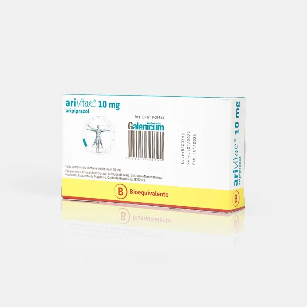 Arivitae Aripiprazol 10mg 28 comprimidos – vista 2