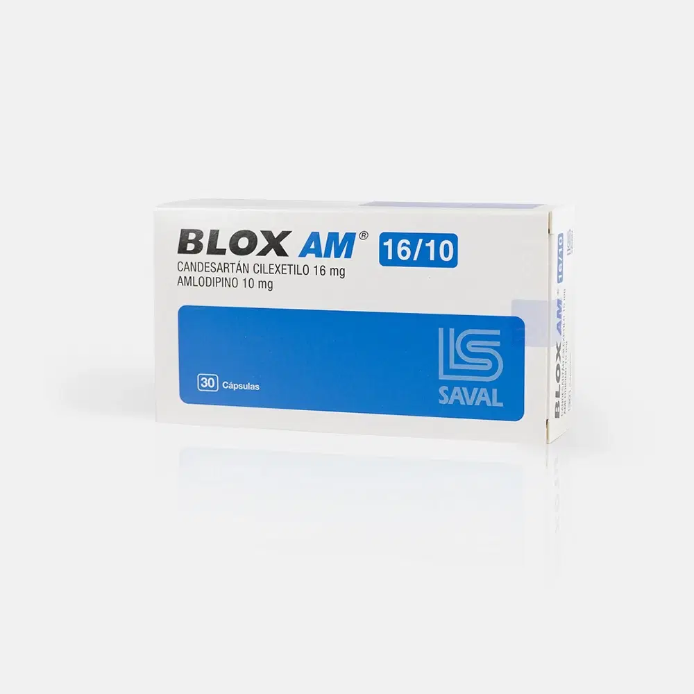 Blox AM Candesartan / Amlodipino 16 mg/10 mg 30 cápsulas – vista 1