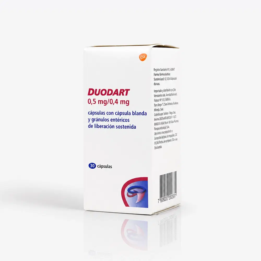 Duodart Dutasterida / Tamsulosina clorhidrato 0,5/0,4 mg 30 cápsulas