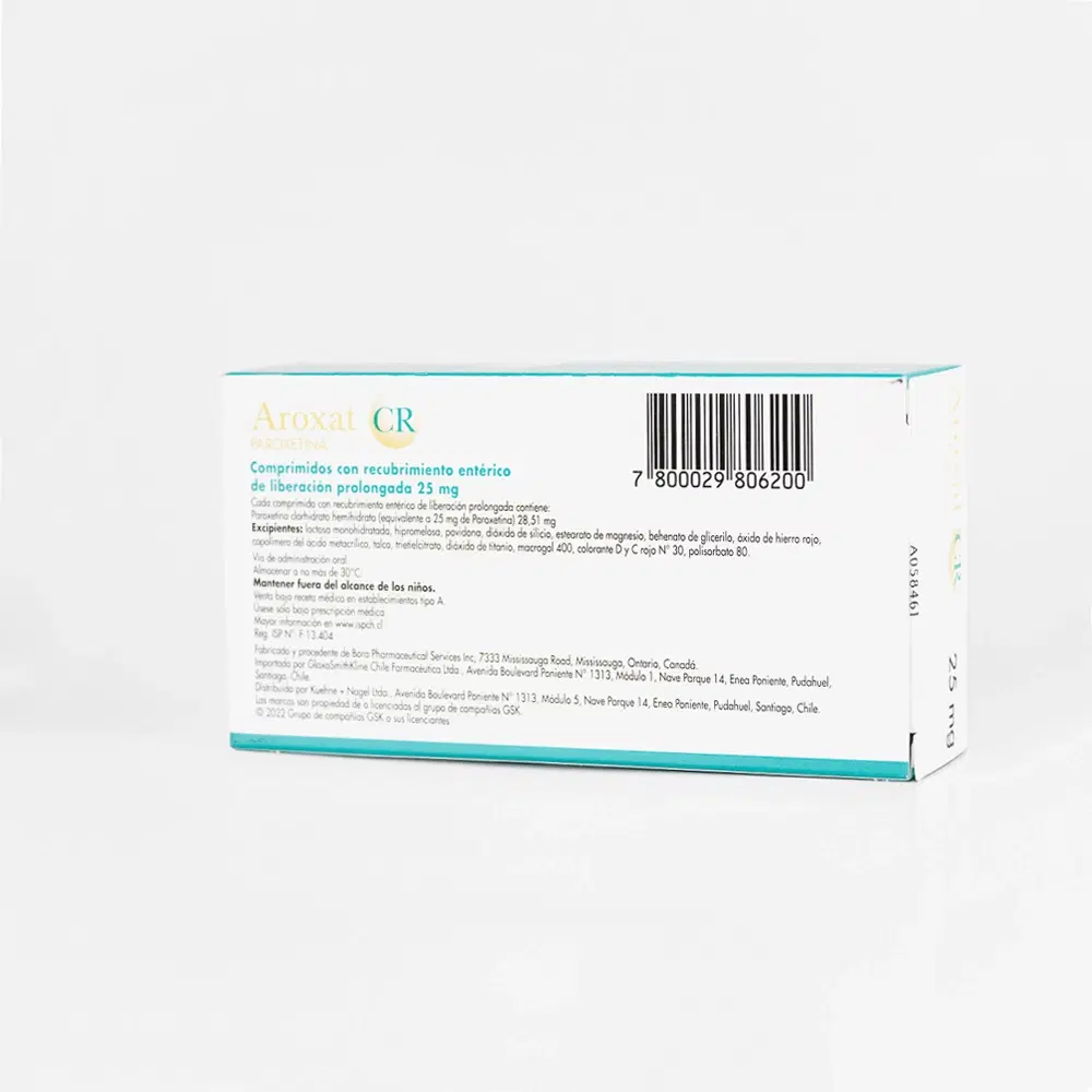Aroxat Paroxetina 25 mg 30 comprimidos de liberación prolongada – vista 2