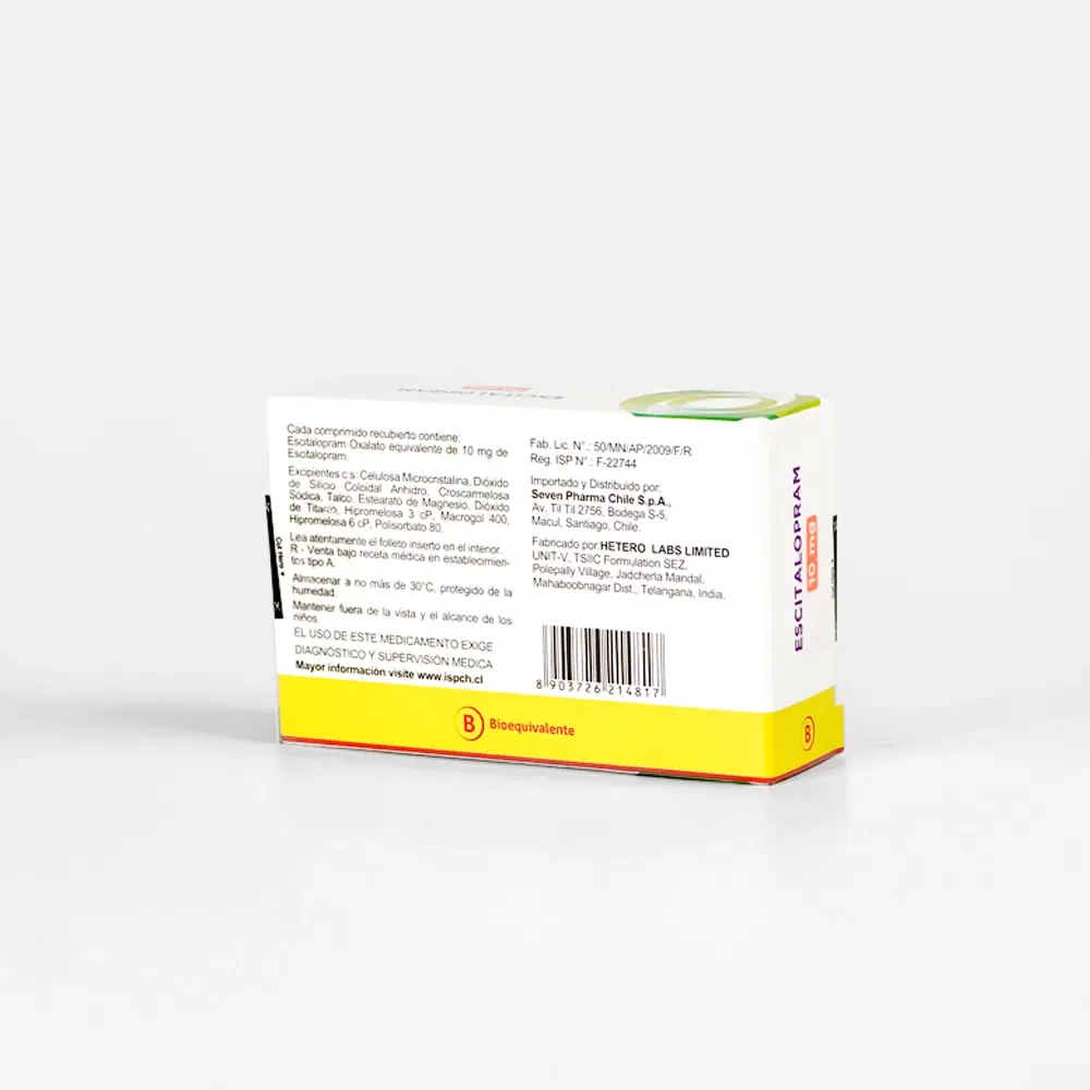 Escitalopram 10mg 30 Comp. – vista 2