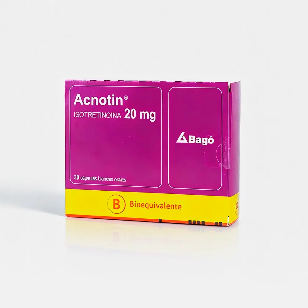Acnotin Isotretinoina 20 mg 30 cápsulas blandas