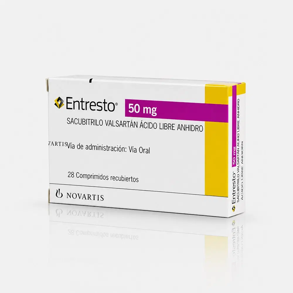 Entresto Sacubitrilo Valsartán 50 mg 28 comprimidos recubiertos – vista 1